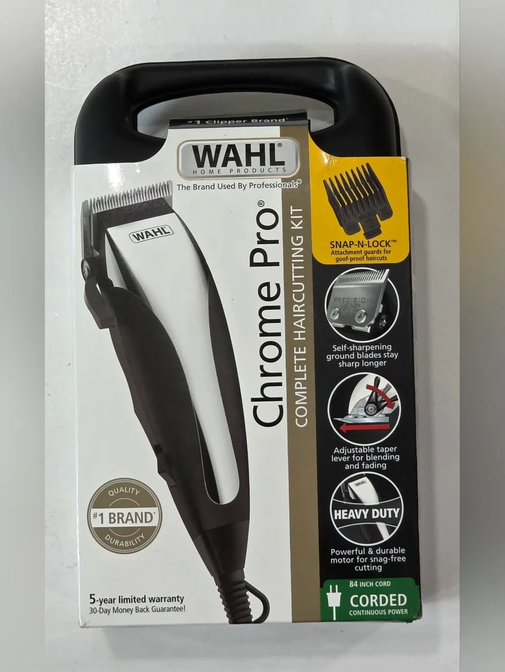 Wahl Chrome Pro Complete Haircutting Kit Corded Clipper 23 Pc Model 79524-3001